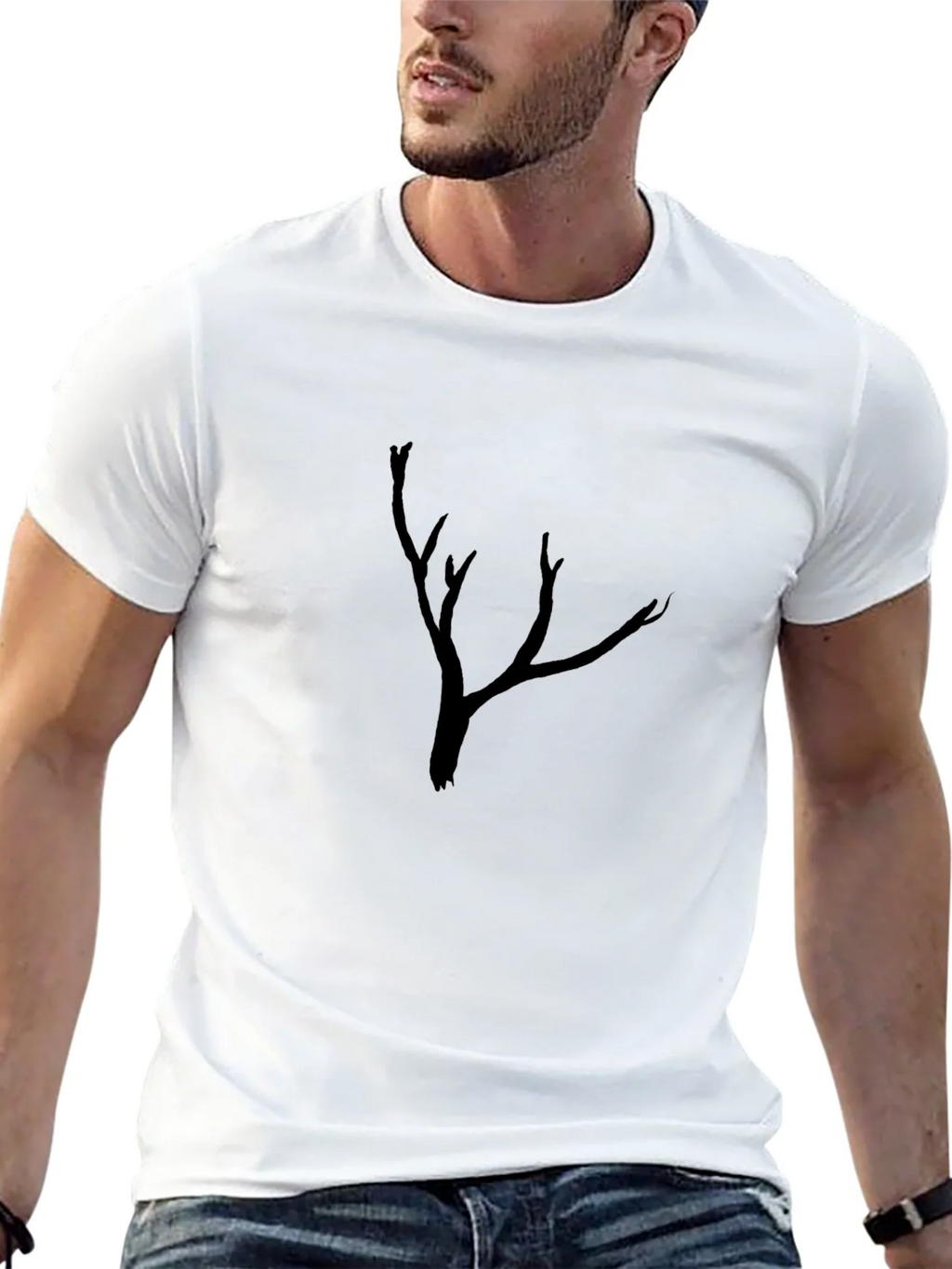Mens Black Tree Graphic Tee - Casual Comfort product image 12