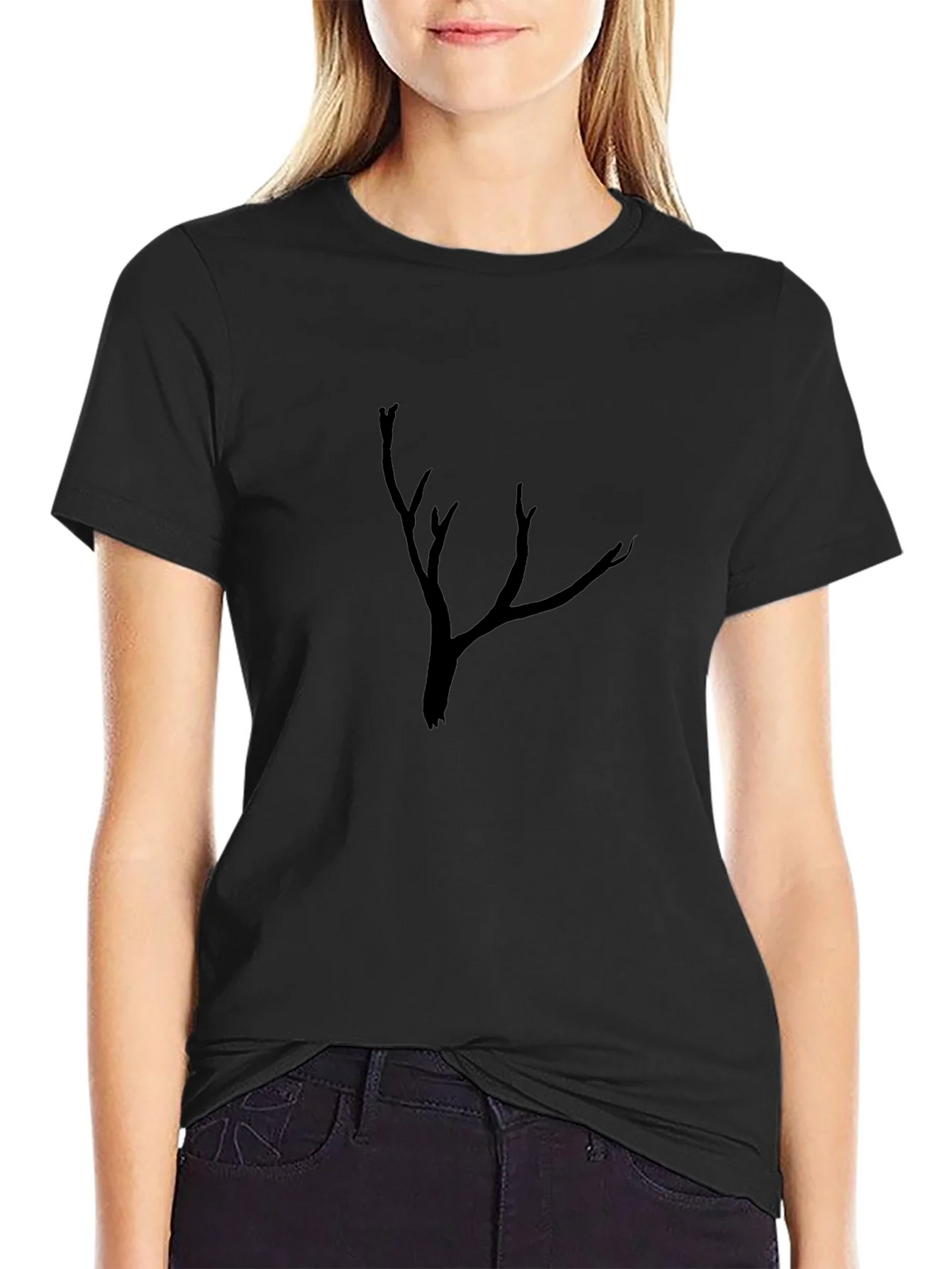 Mens Black Tree Graphic Tee - Casual Comfort product image 2