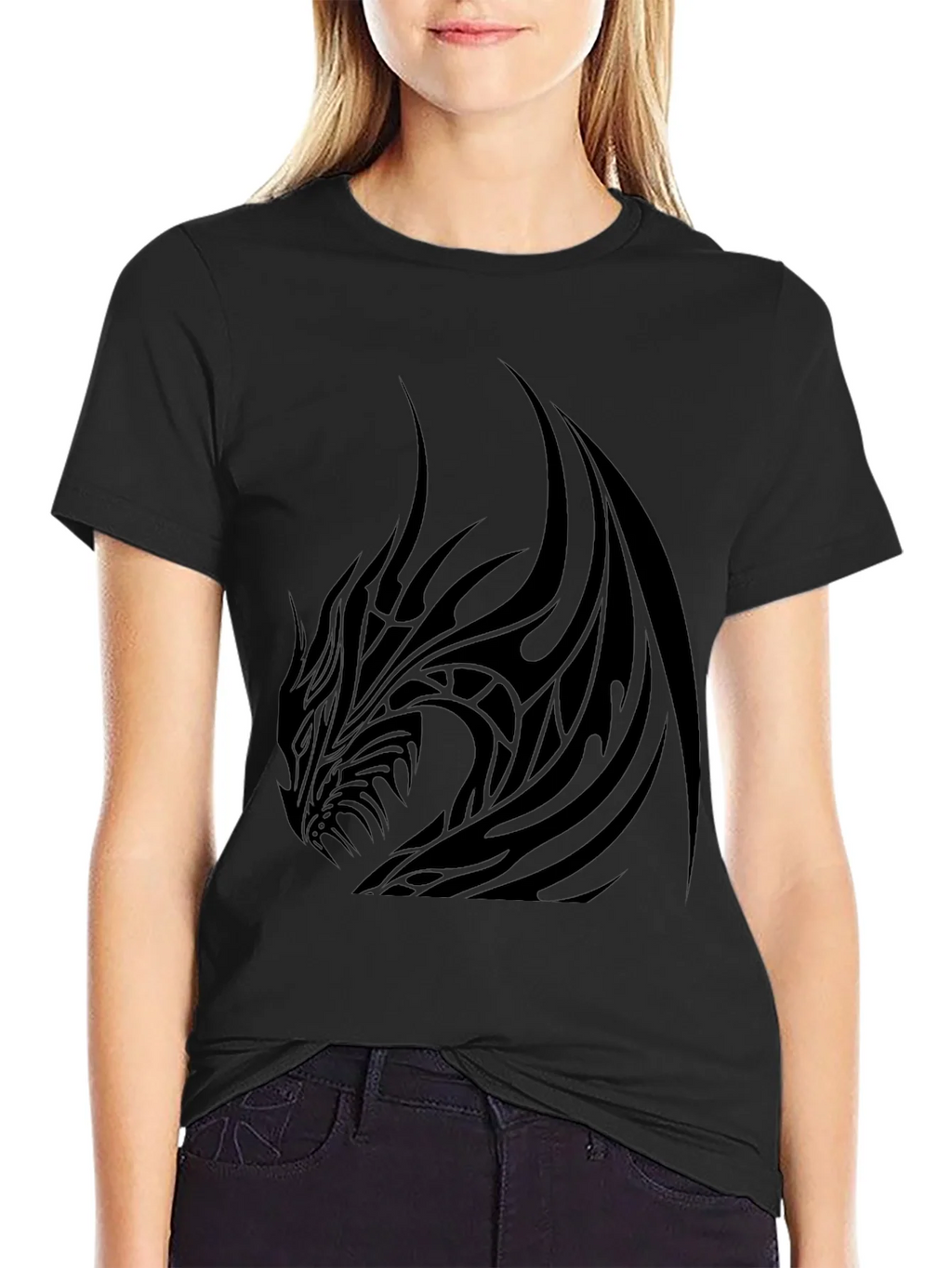 Mens Black Dragon Graphic Tee - Stylish & Bold product image 2