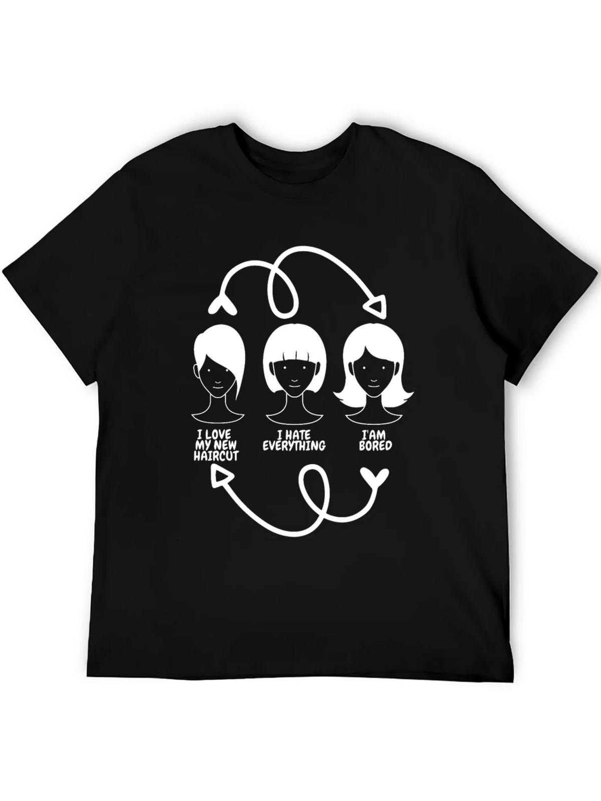Humorous Haircut Cycle T-Shirt product image 5