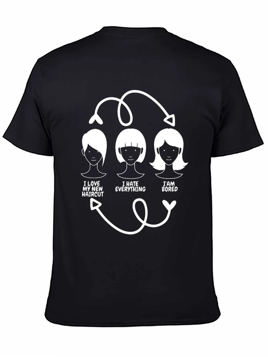 Humorous Haircut Cycle T-Shirt product image 4