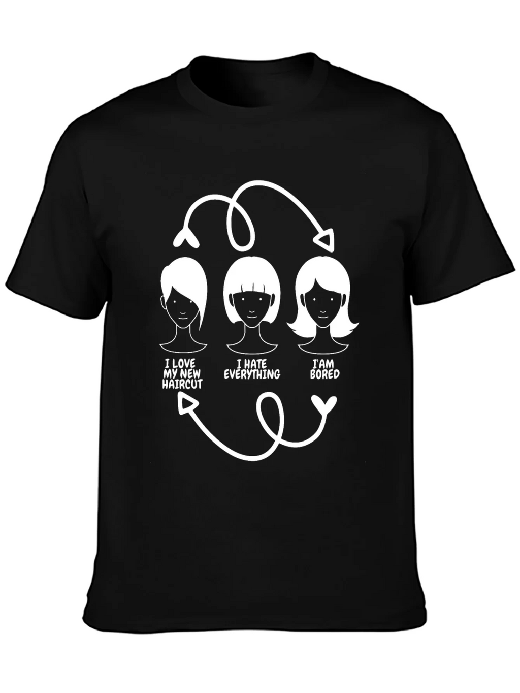 Humorous Haircut Cycle T-Shirt product image 3