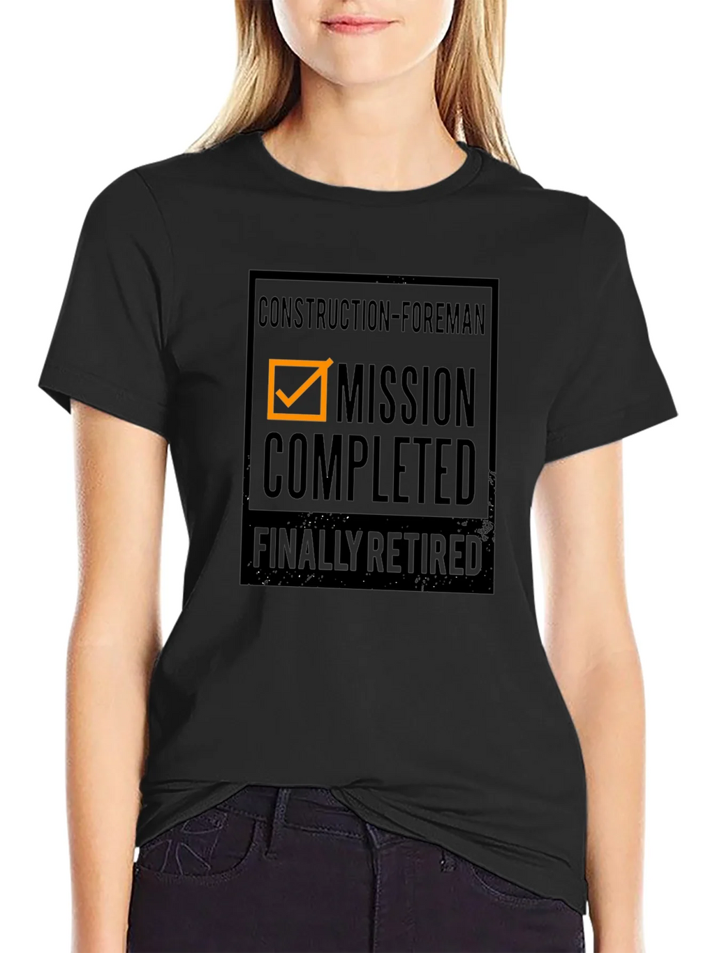 Construction Foreman Retirement T-Shirt: Mission Completed product image 2