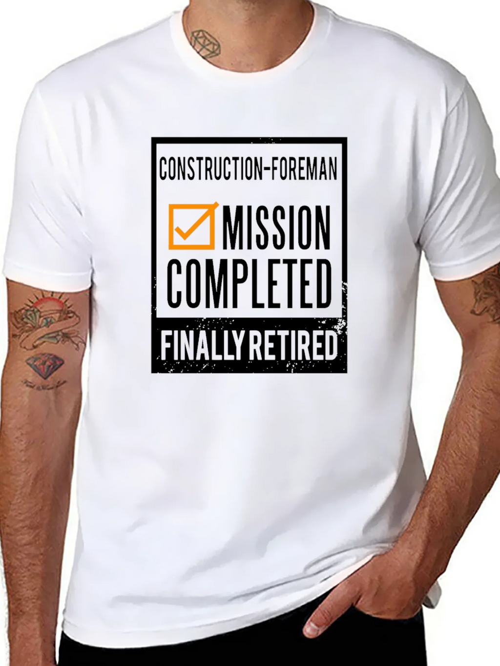 Construction Foreman Retirement T-Shirt: Mission Completed product image 7
