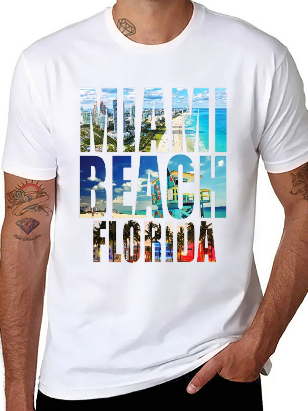 Miami Beach Florida Graphic Tee product image 7