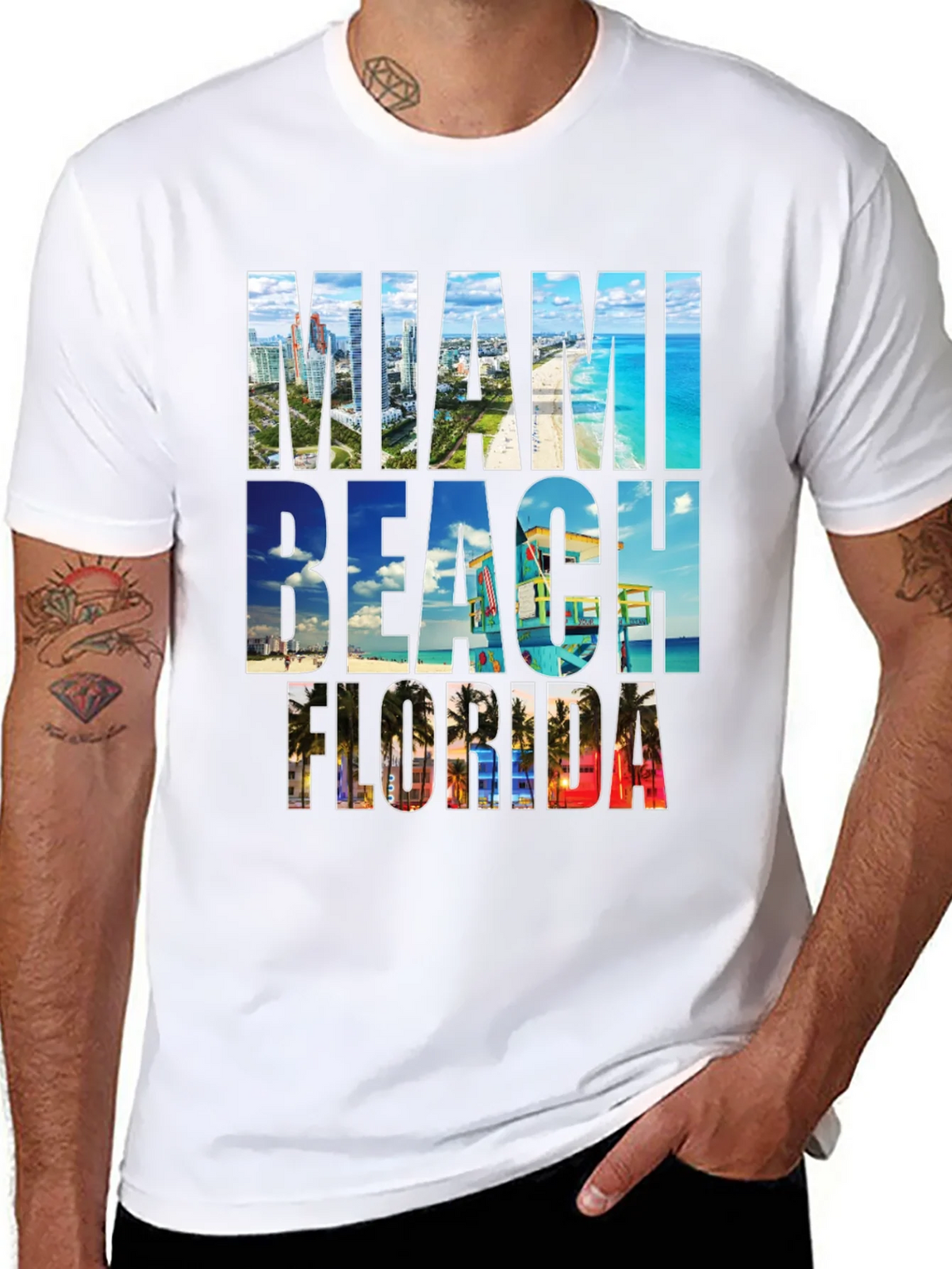 Miami Beach Florida Graphic Tee product image 7
