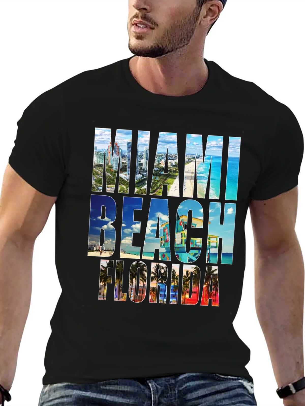 Miami Beach Florida Graphic Tee product image 6