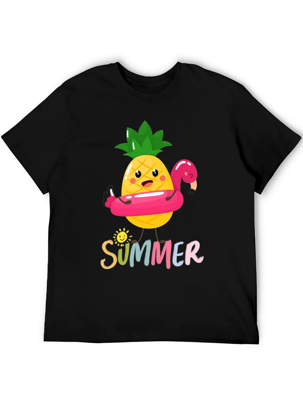 Summer Pineapple Flamingo Graphic Tee product image 5