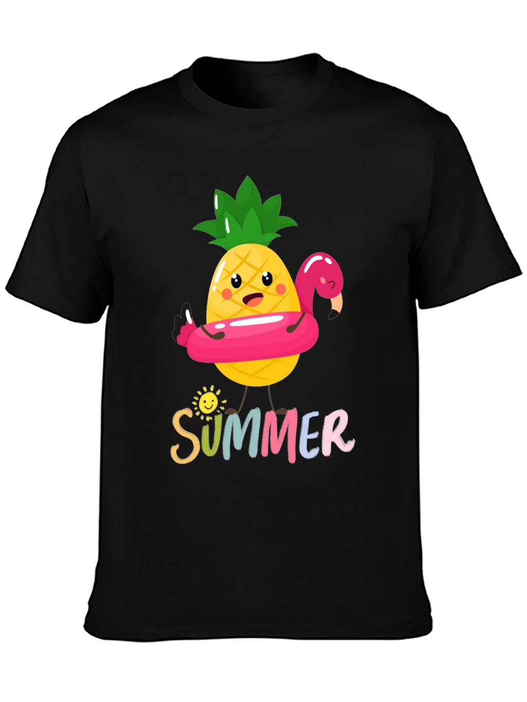 Summer Pineapple Flamingo Graphic Tee product image 3