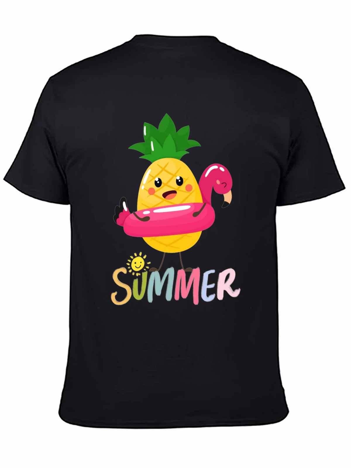 Summer Pineapple Flamingo Graphic Tee product image 4