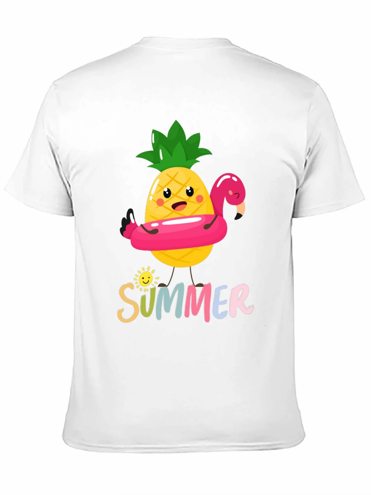Summer Pineapple Flamingo Graphic Tee product image 10