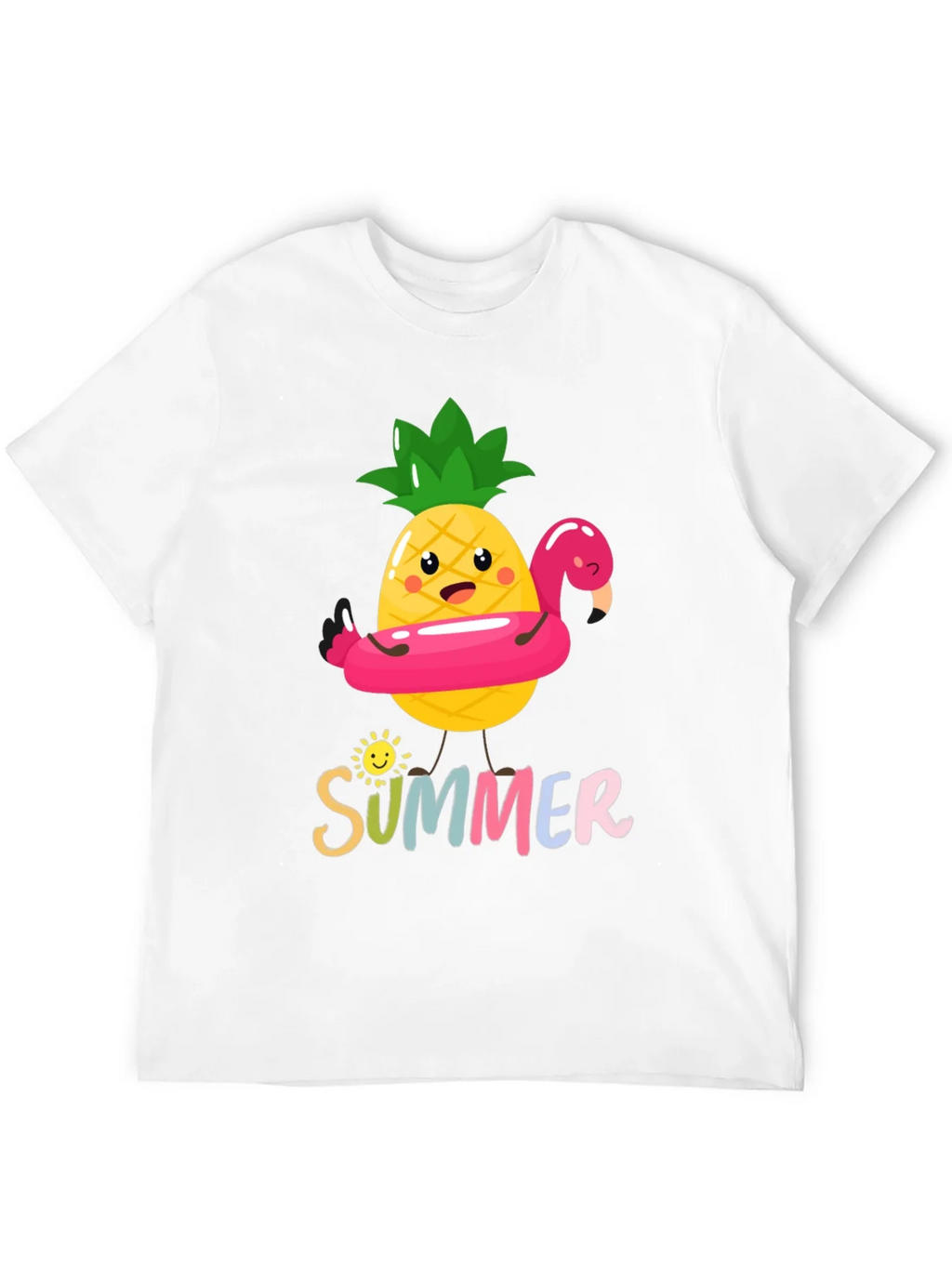 Summer Pineapple Flamingo Graphic Tee product image 11