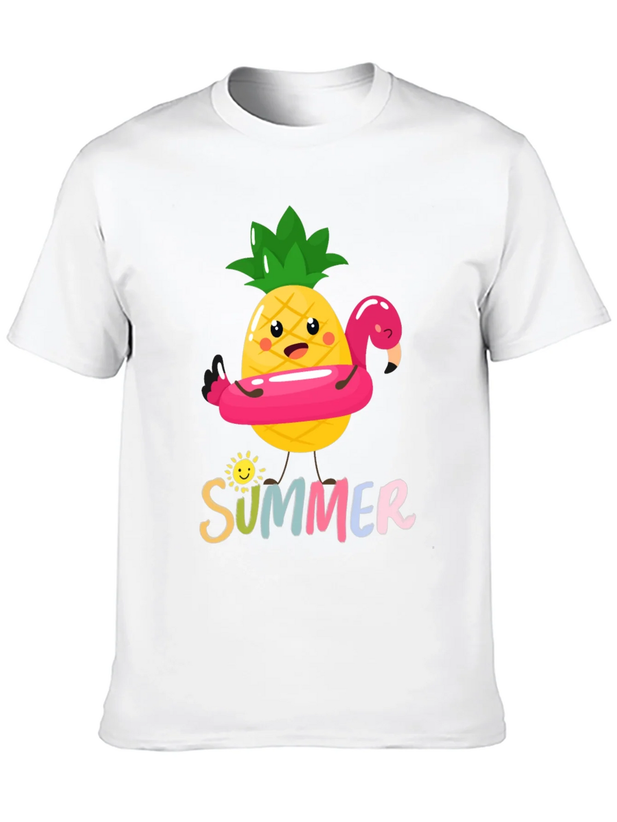 Summer Pineapple Flamingo Graphic Tee product image 9