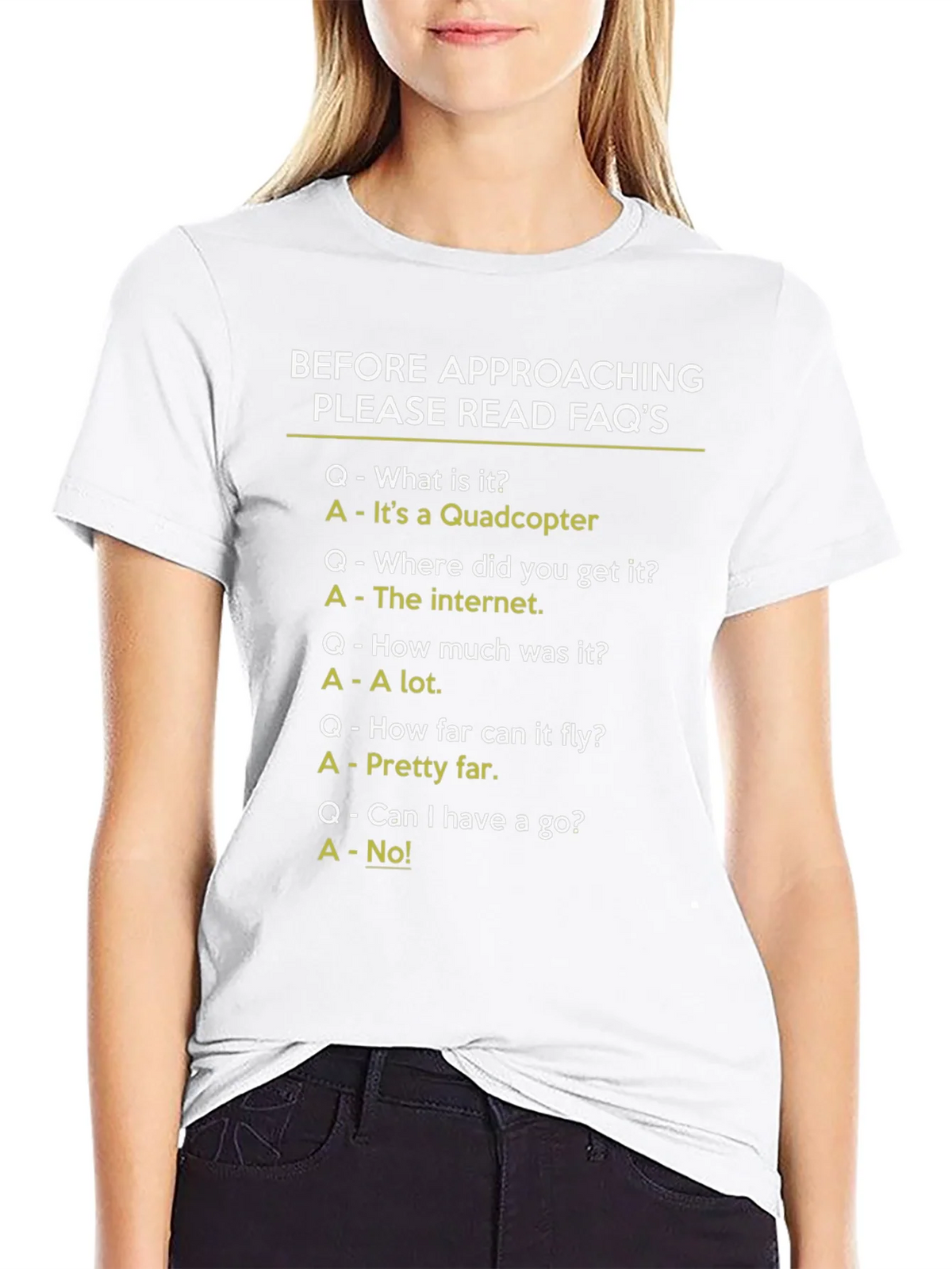 Funny Quadcopter FAQ T-Shirt product image 8