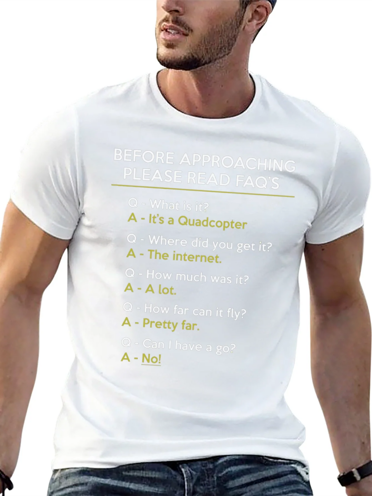 Funny Quadcopter FAQ T-Shirt product image 12
