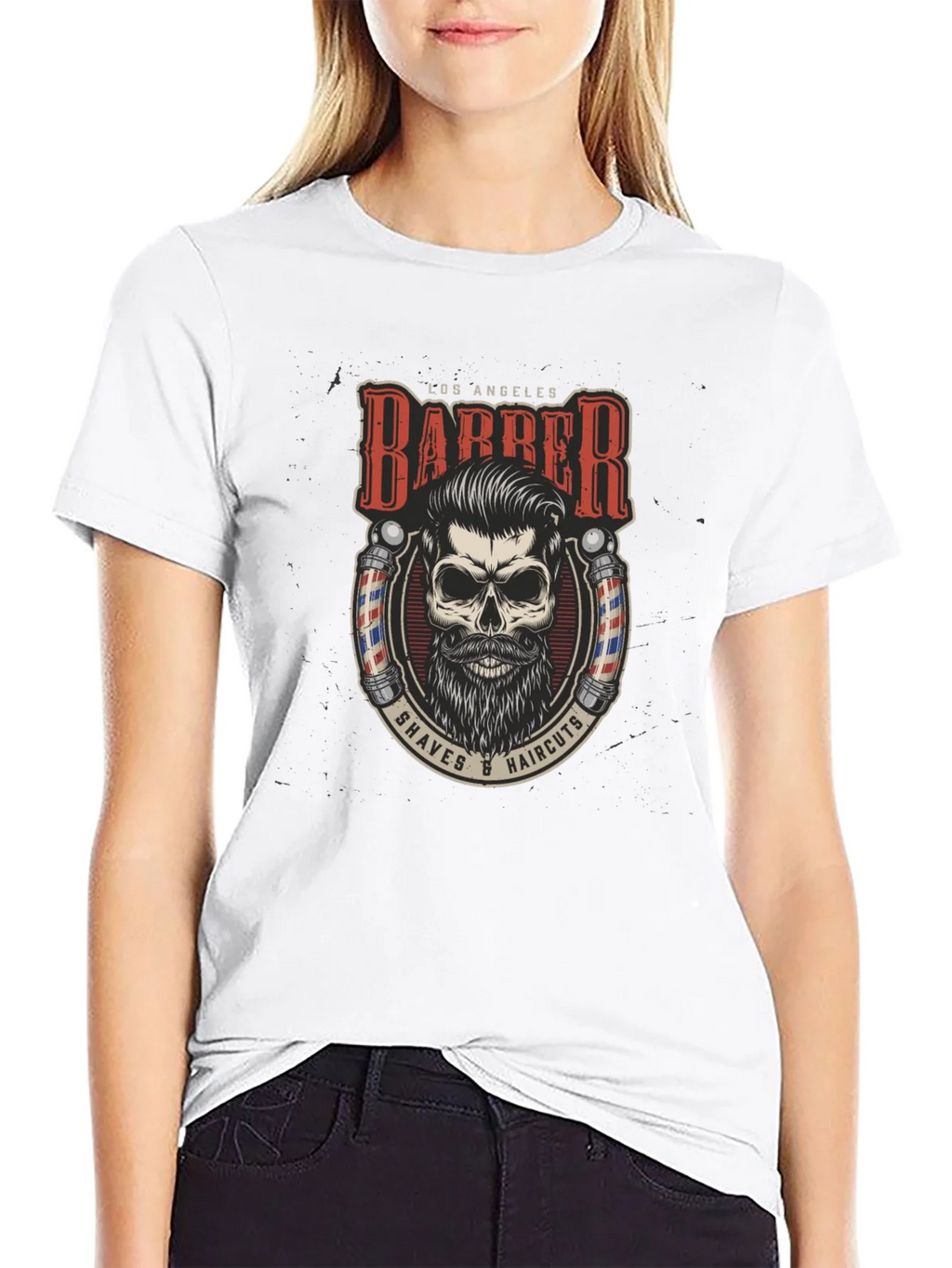 Los Angeles Barber Skull Graphic Tee product image 8