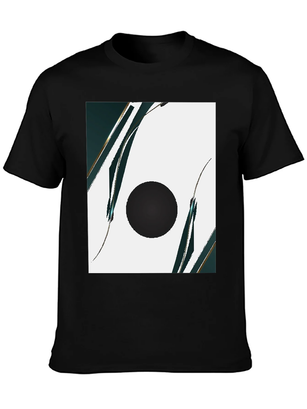 Modern Abstract Graphic Black T-Shirt product image 3