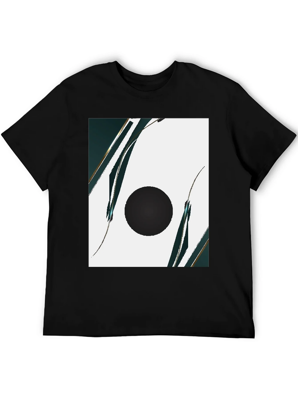 Modern Abstract Graphic Black T-Shirt product image 5