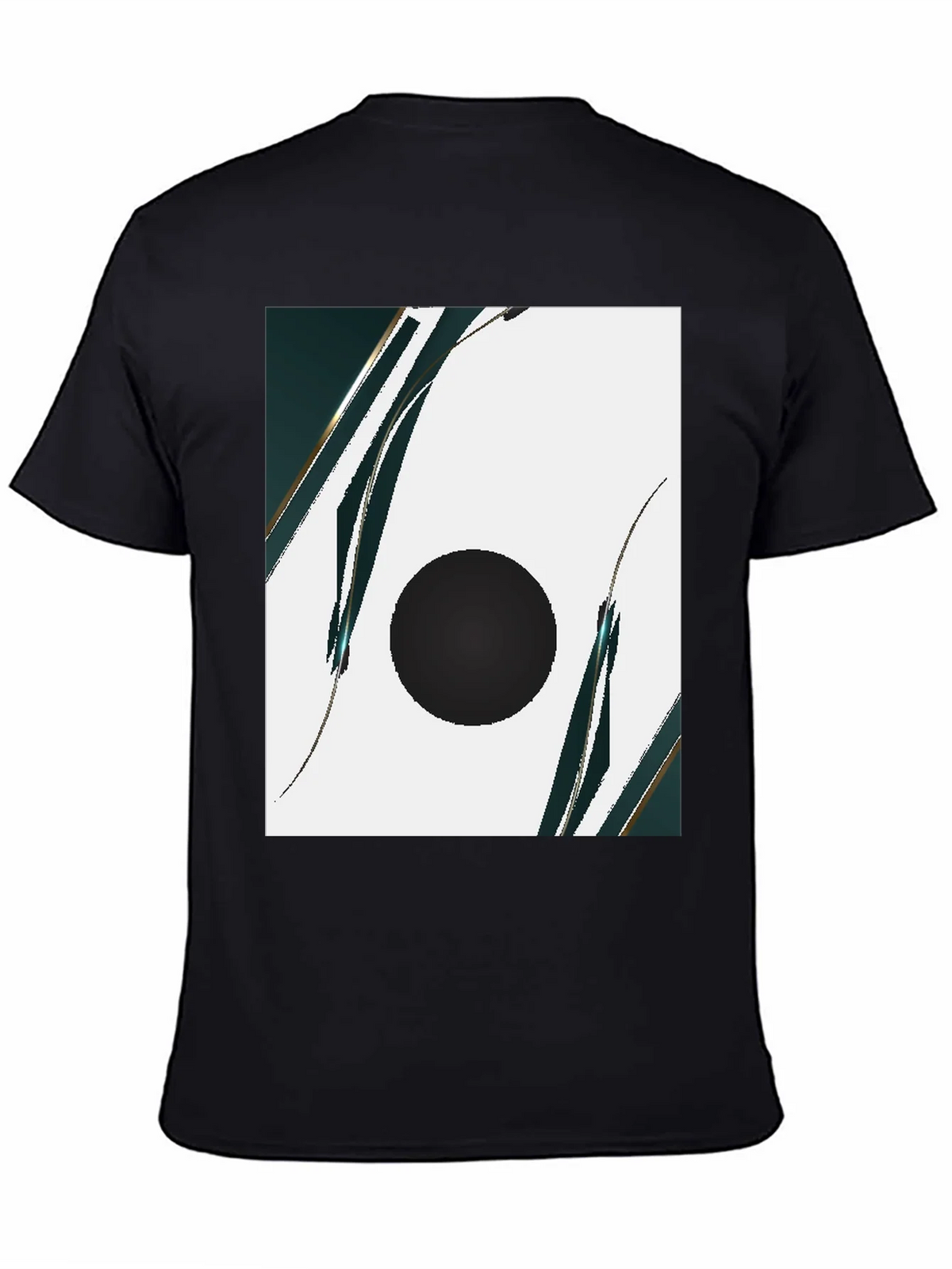 Modern Abstract Graphic Black T-Shirt product image 4