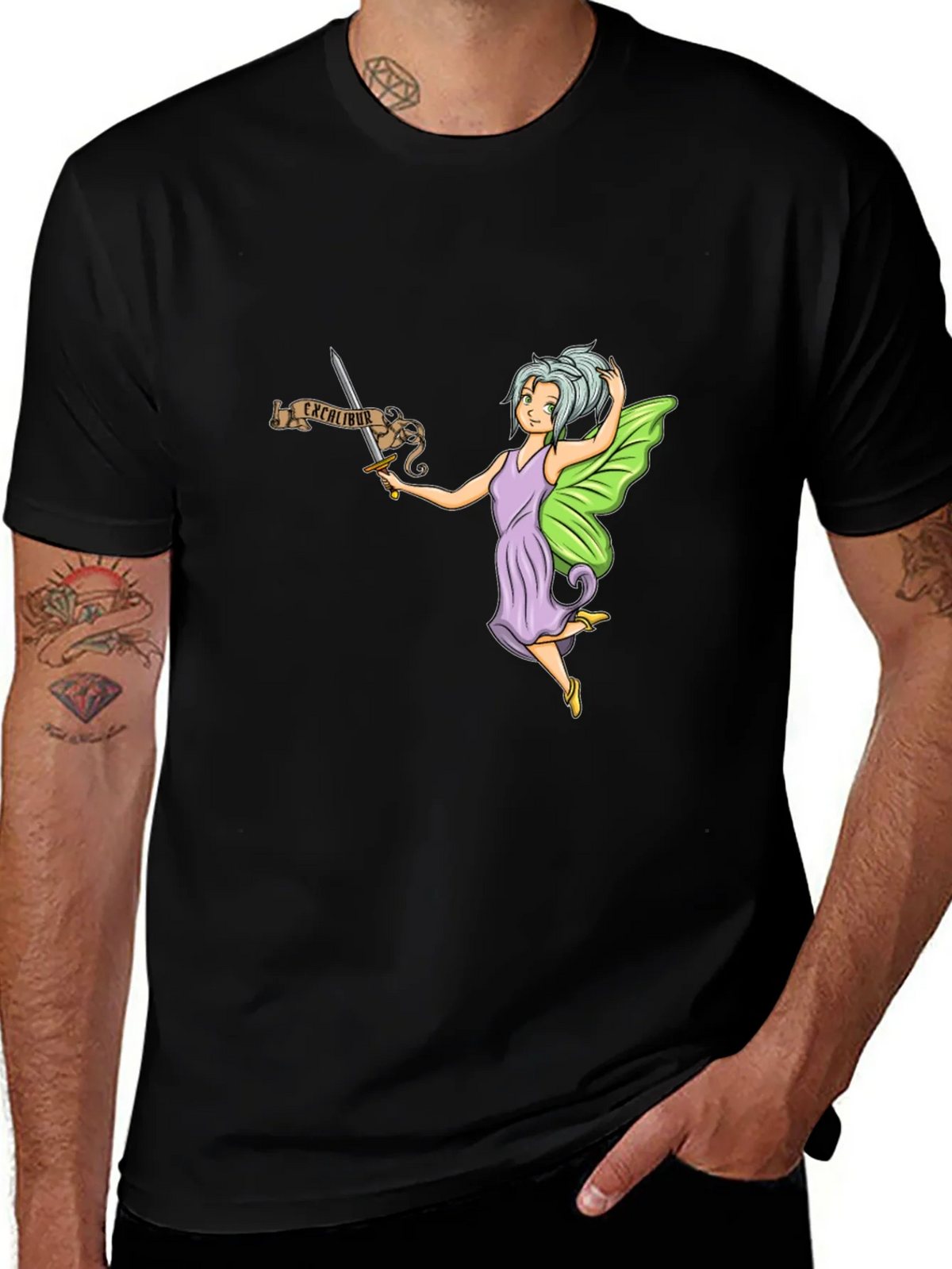 Fairy Excalibur Black T-Shirt product image 1