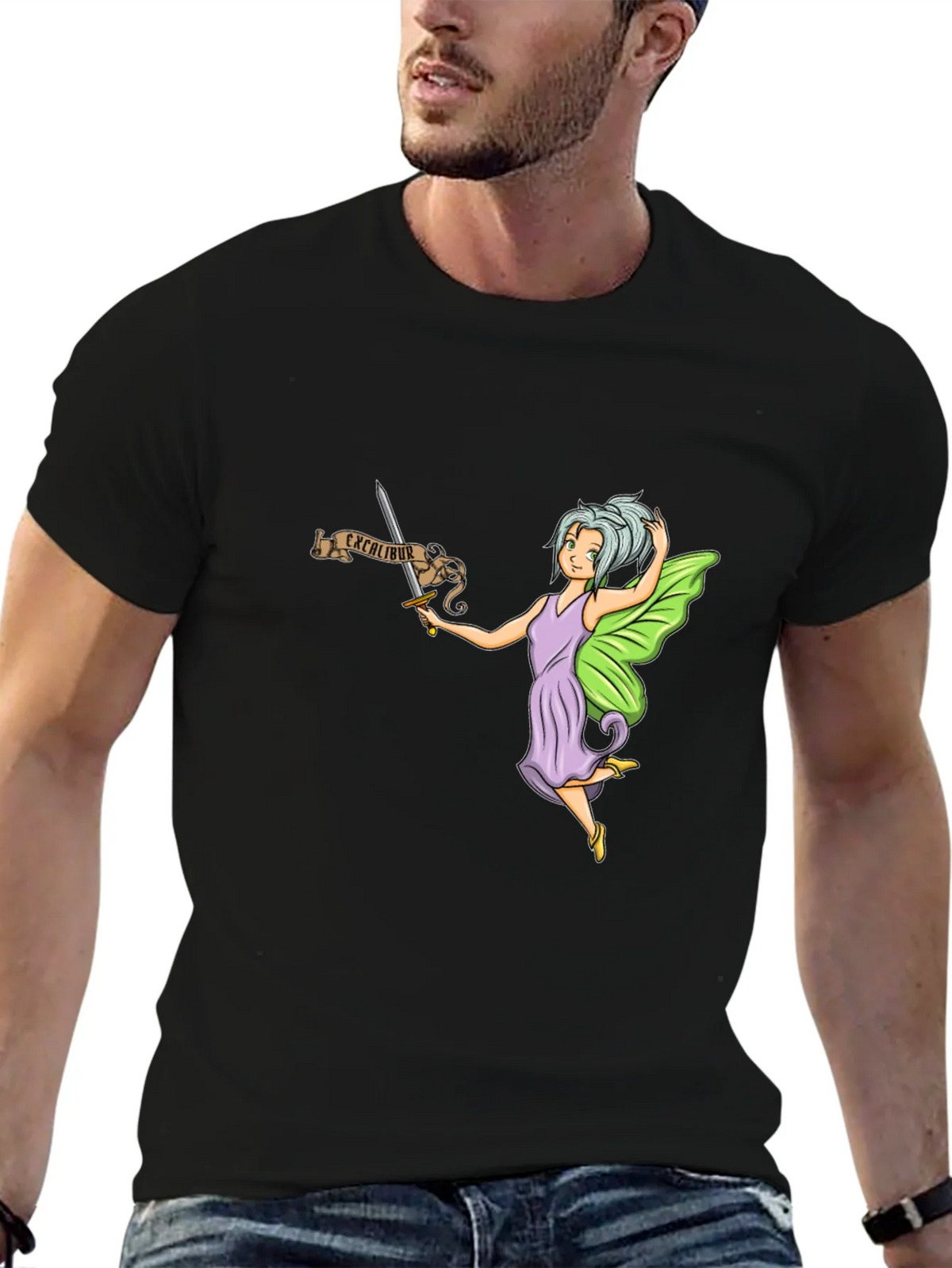 Fairy Excalibur Black T-Shirt product image 6