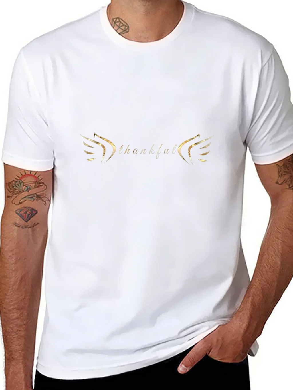 Thankful Graphic Print Crew Neck T-Shirt product image 7