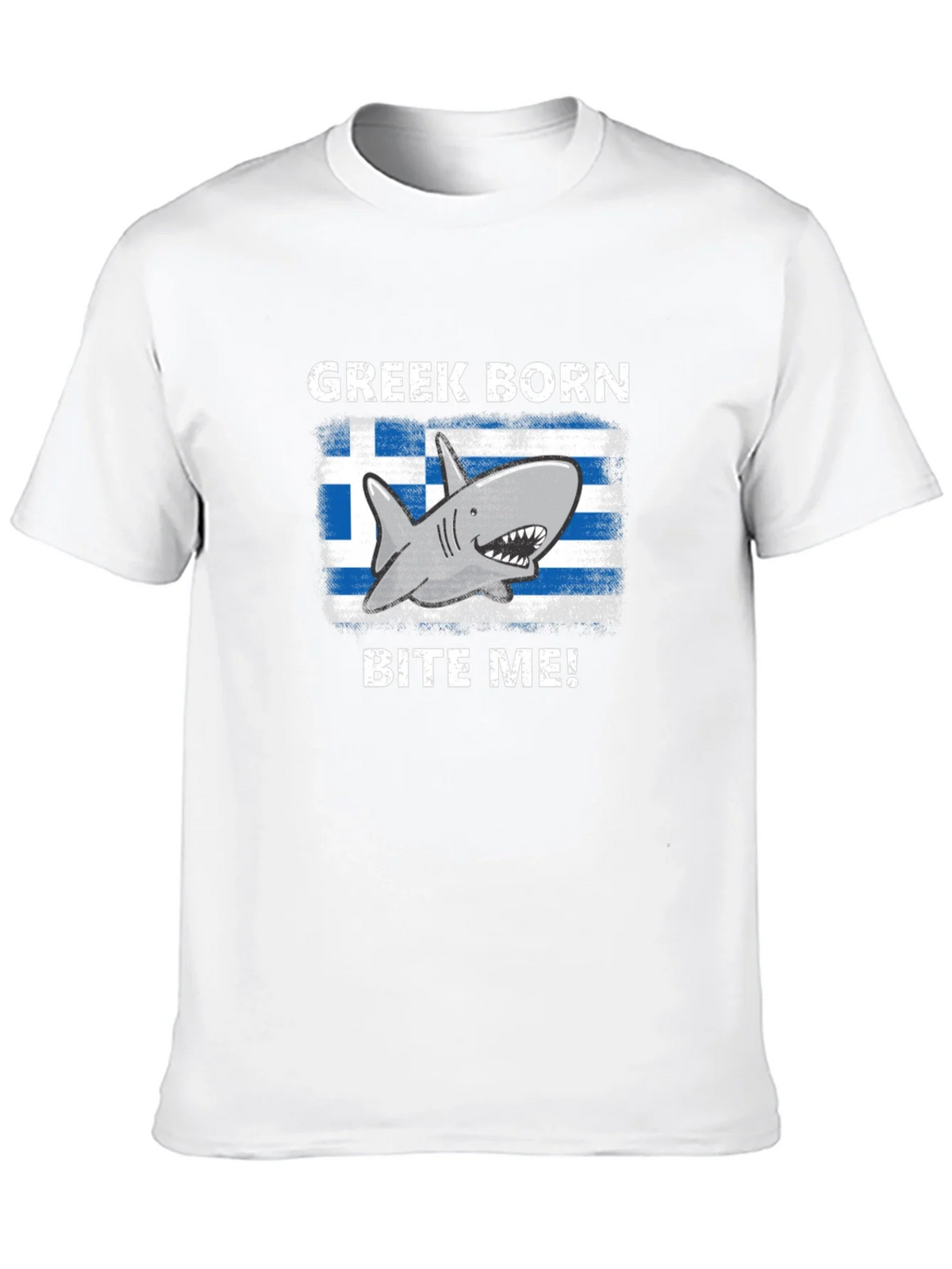 Greek Born Shark Bite Me! T-Shirt product image 9