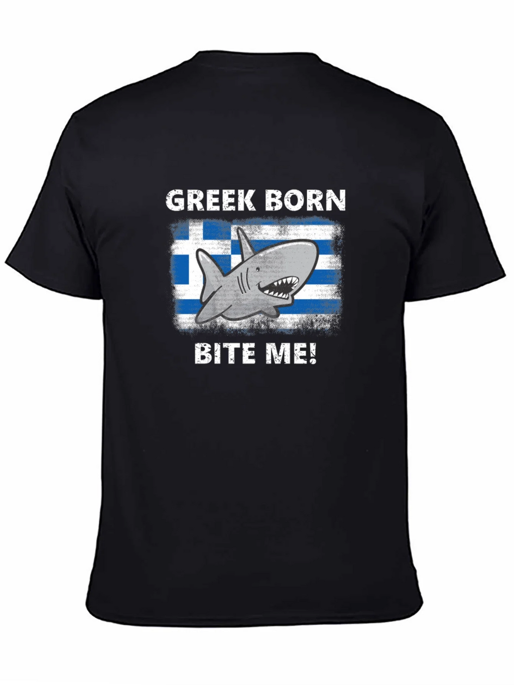 Greek Born Shark Bite Me! T-Shirt product image 4