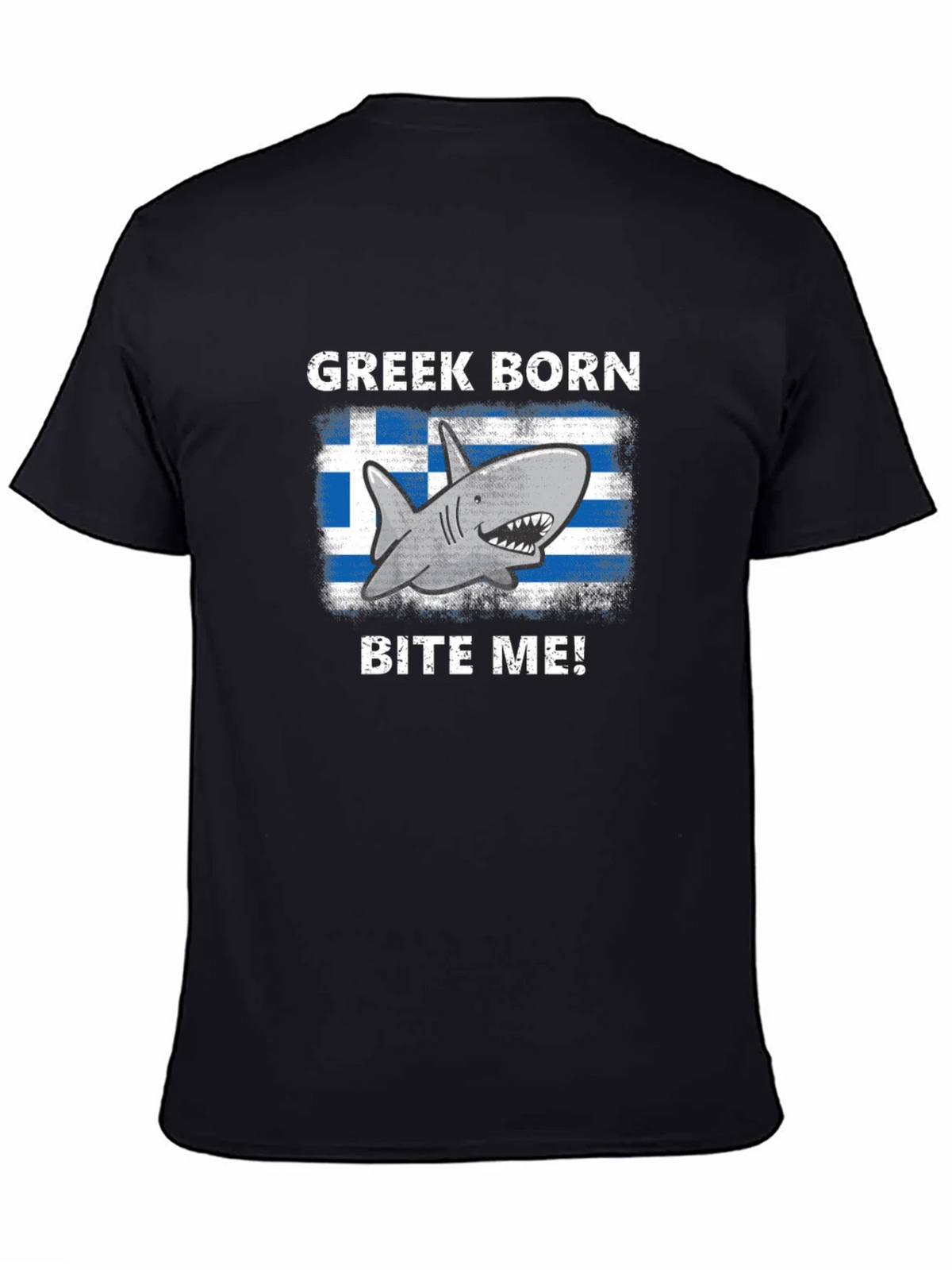 Greek Born Shark Bite Me! T-Shirt product image 4