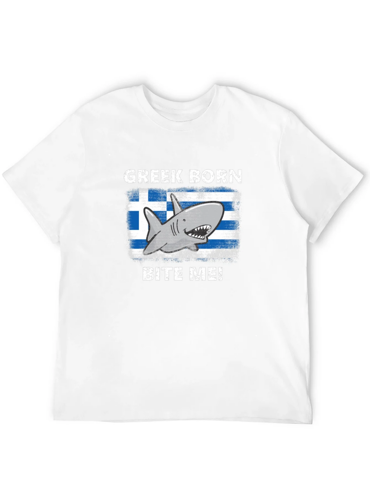 Greek Born Shark Bite Me! T-Shirt product image 11