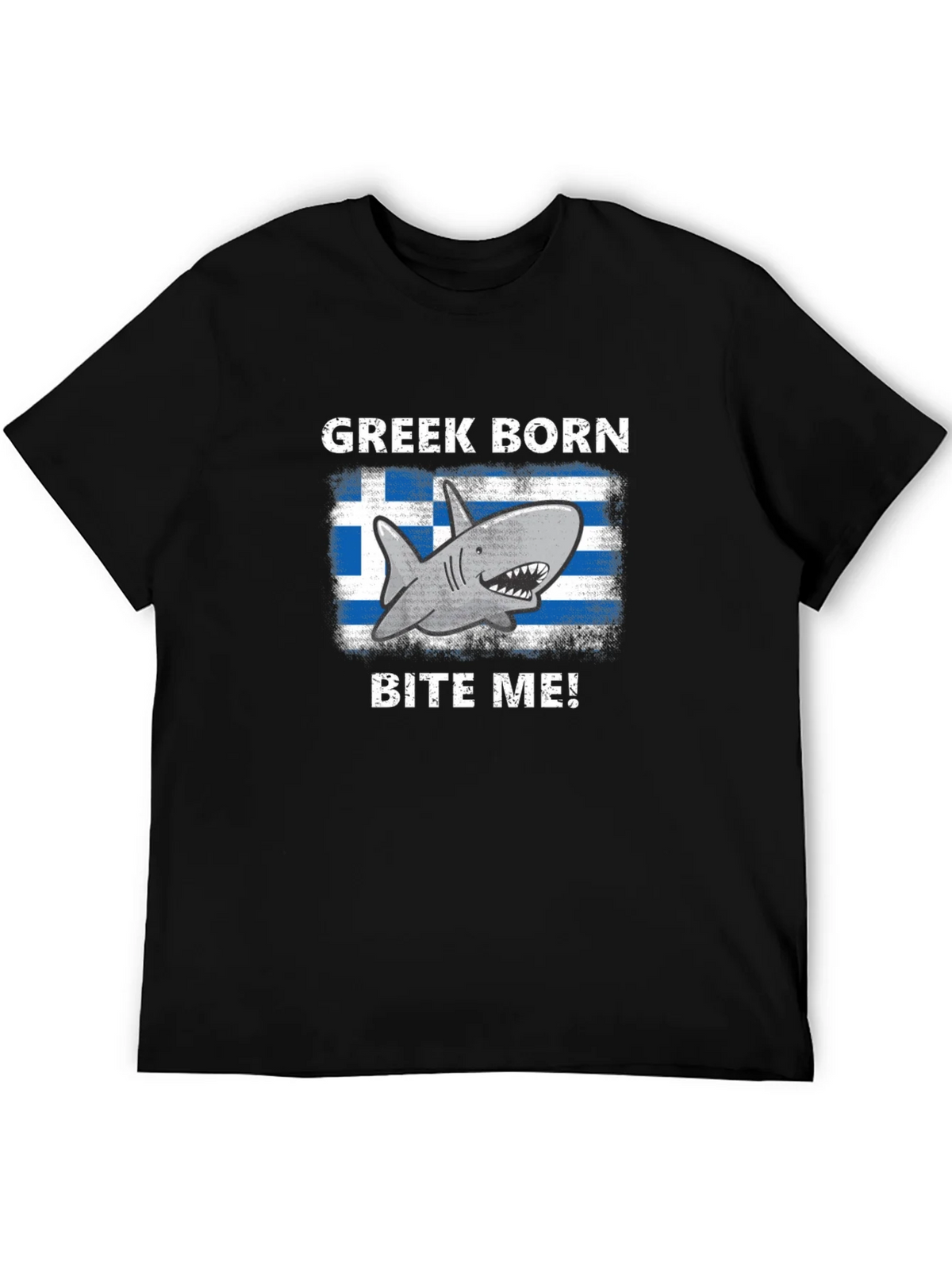 Greek Born Shark Bite Me! T-Shirt product image 5