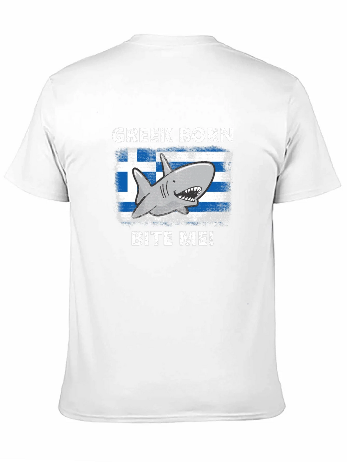 Greek Born Shark Bite Me! T-Shirt product image 10