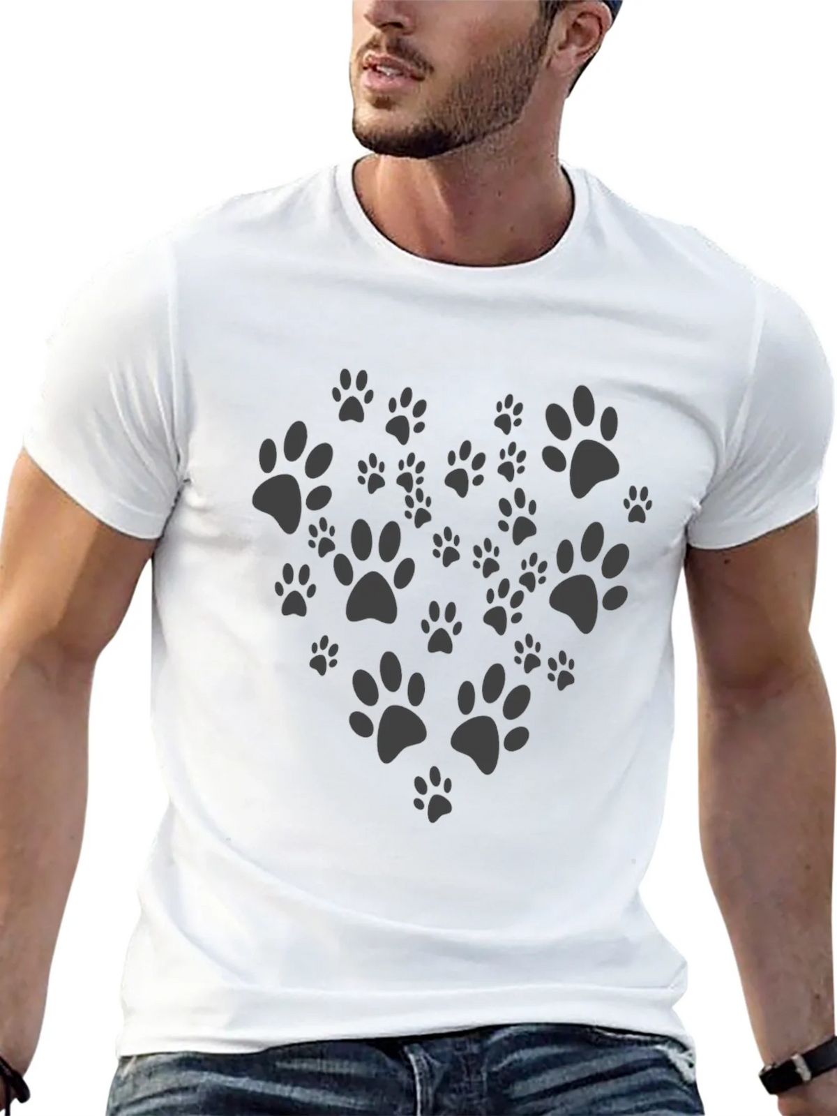 Paw Print Heart T-Shirt - Dog Lover Tee product image 12