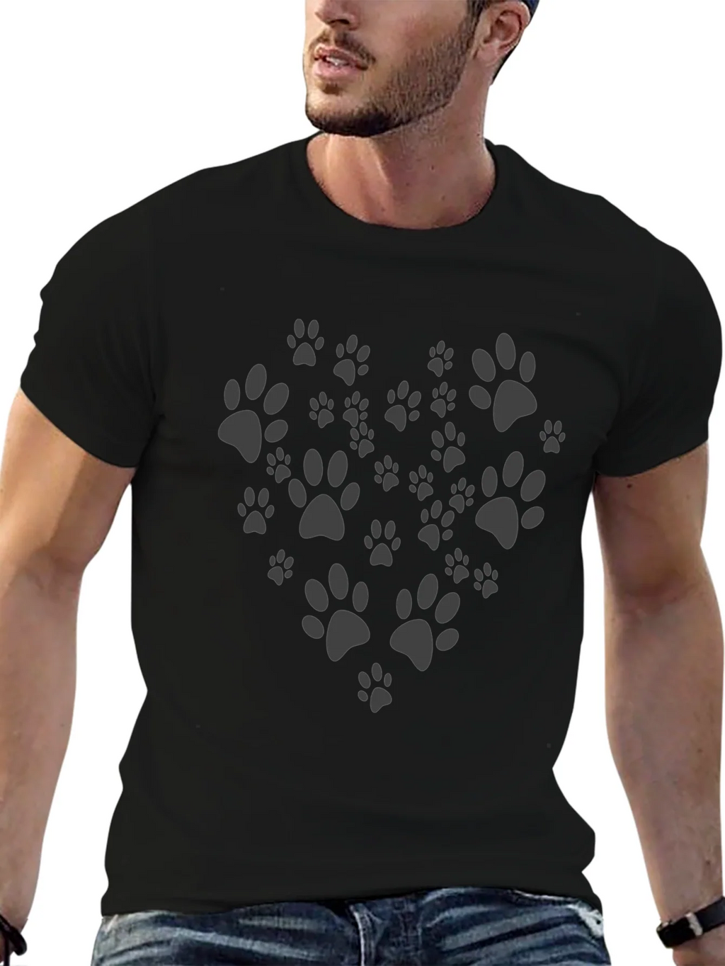 Paw Print Heart T-Shirt - Dog Lover Tee product image 6