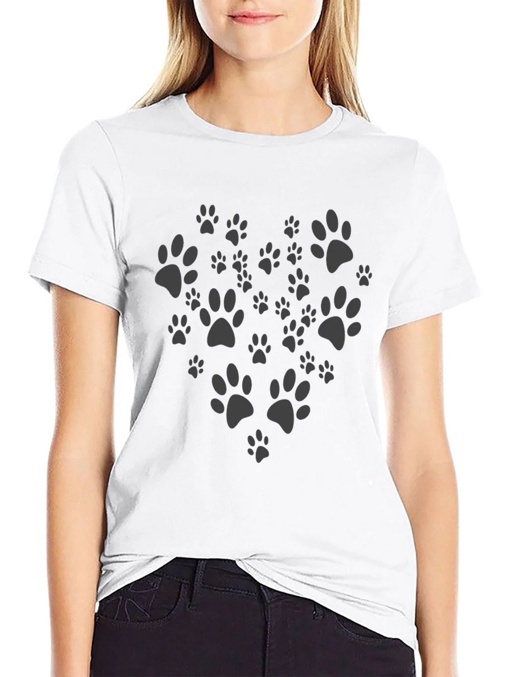 Paw Print Heart T-Shirt - Dog Lover Tee product image 8