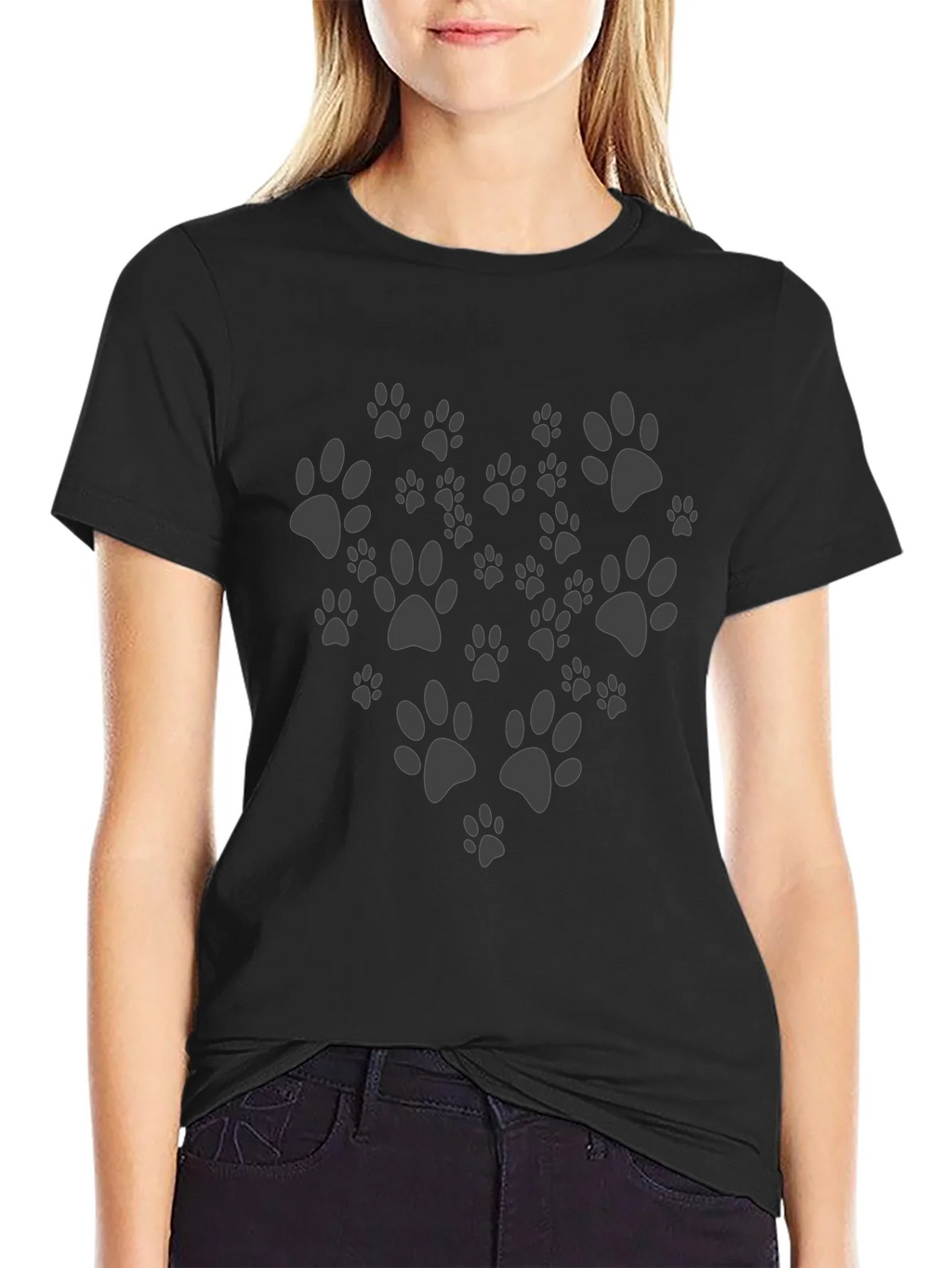 Paw Print Heart T-Shirt - Dog Lover Tee product image 2